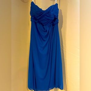 Strapless, tea length dress - David’s Bridal